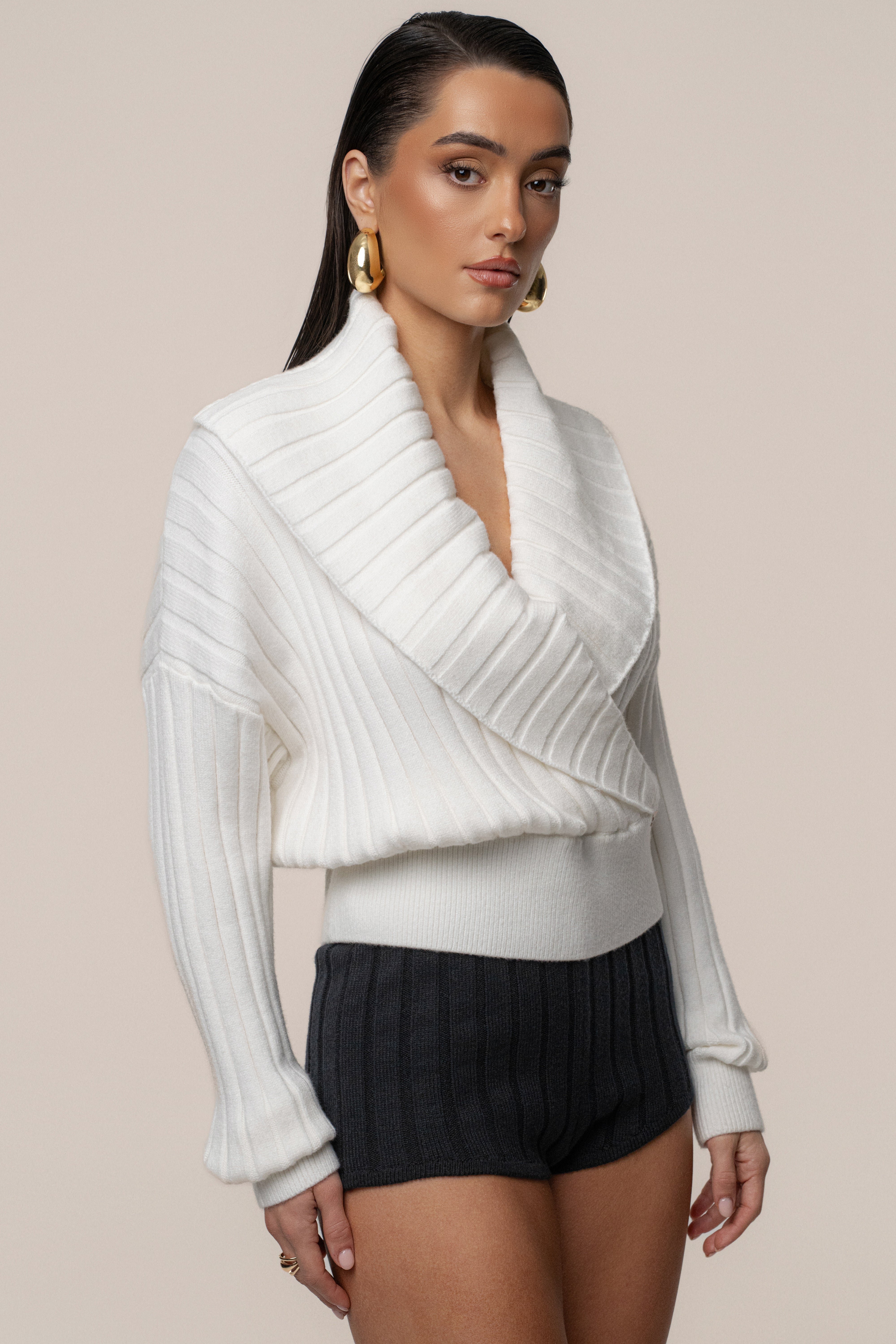 Ivory Ease Forward Knit Top