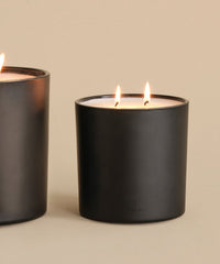 Large Cedar Glass Candle